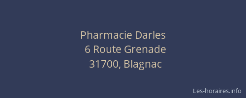 Pharmacie Darles