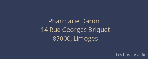 Pharmacie Daron
