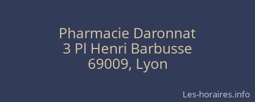Pharmacie Daronnat