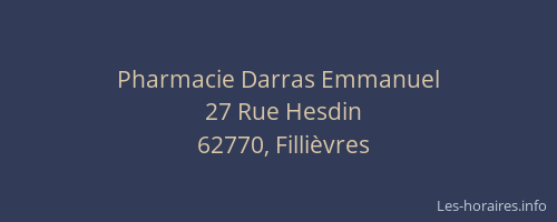 Pharmacie Darras Emmanuel