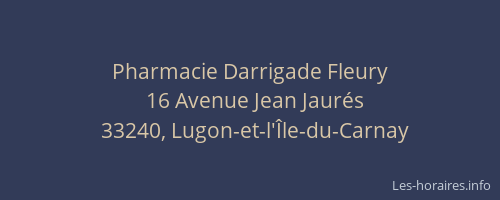 Pharmacie Darrigade Fleury