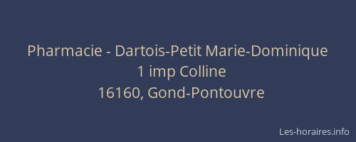 Pharmacie - Dartois-Petit Marie-Dominique