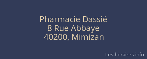Pharmacie Dassié