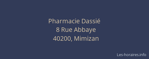 Pharmacie Dassié