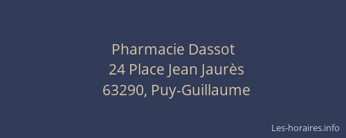 Pharmacie Dassot