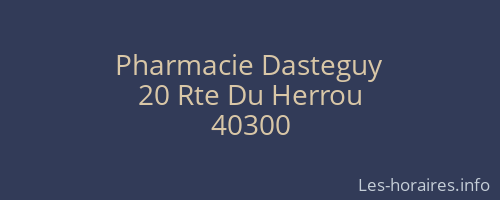 Pharmacie Dasteguy