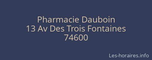 Pharmacie Dauboin