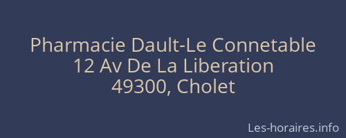 Pharmacie Dault-Le Connetable