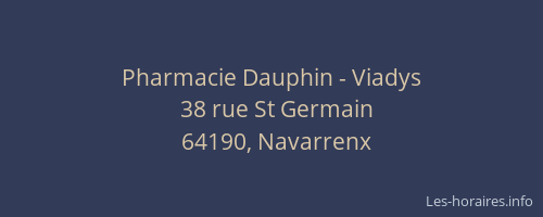 Pharmacie Dauphin - Viadys