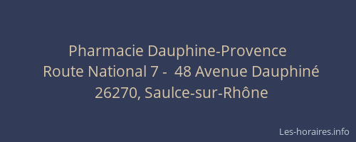 Pharmacie Dauphine-Provence