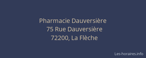 Pharmacie Dauversière