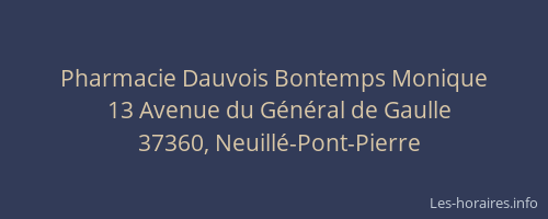 Pharmacie Dauvois Bontemps Monique