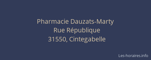 Pharmacie Dauzats-Marty