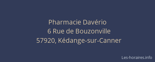 Pharmacie Dav&eacute;rio