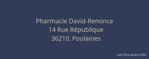 Pharmacie David-Renonce