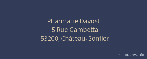 Pharmacie Davost