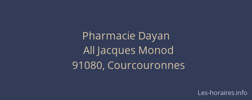 Pharmacie Dayan