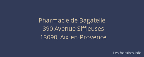Pharmacie de Bagatelle
