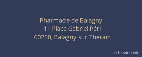 Pharmacie de Balagny