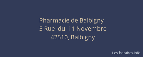 Pharmacie de Balbigny