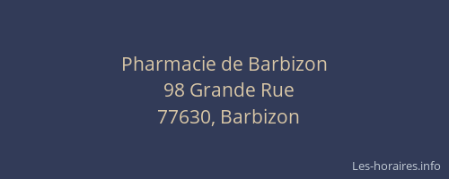 Pharmacie de Barbizon