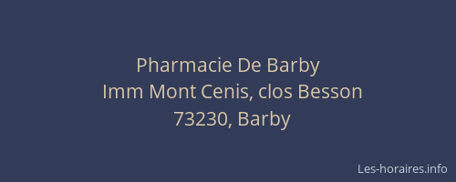 Pharmacie De Barby