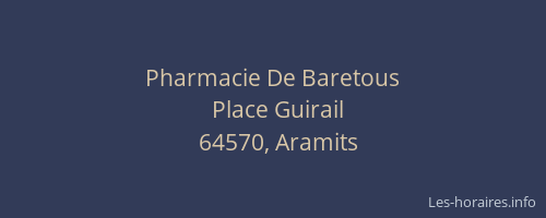 Pharmacie De Baretous