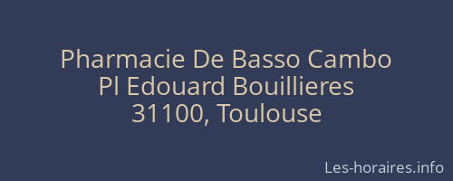 Pharmacie De Basso Cambo