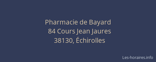 Pharmacie de Bayard