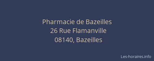 Pharmacie de Bazeilles