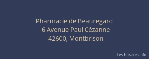 Pharmacie de Beauregard