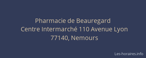 Pharmacie de Beauregard