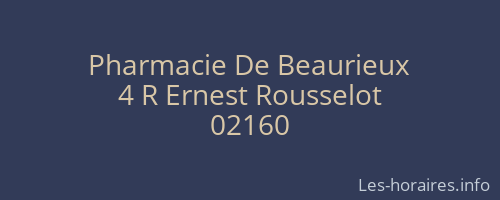 Pharmacie De Beaurieux