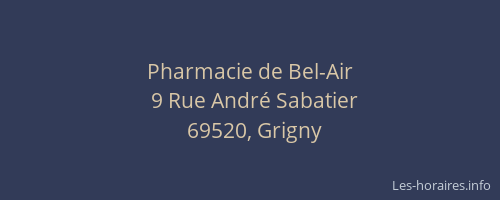 Pharmacie de Bel-Air