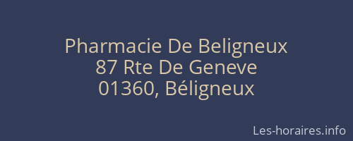 Pharmacie De Beligneux