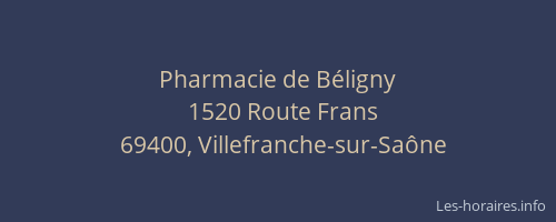 Pharmacie de Béligny