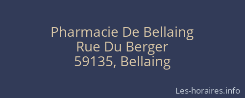 Pharmacie De Bellaing