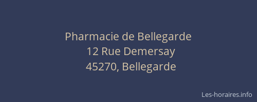 Pharmacie de Bellegarde