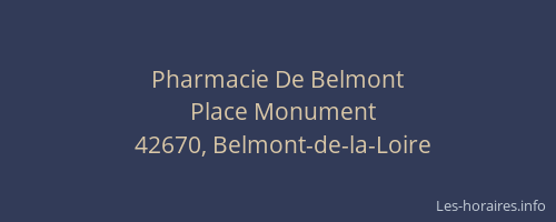 Pharmacie De Belmont