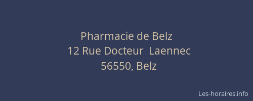 Pharmacie de Belz