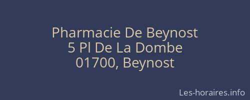 Pharmacie De Beynost