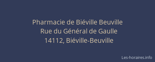 Pharmacie de Biéville Beuville