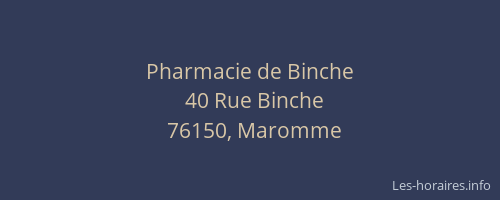 Pharmacie de Binche