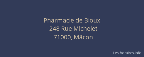 Pharmacie de Bioux