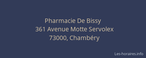 Pharmacie De Bissy