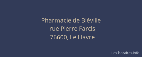 Pharmacie de Bléville