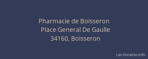 Pharmacie de Boisseron