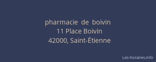 pharmacie  de  boivin