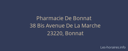 Pharmacie De Bonnat