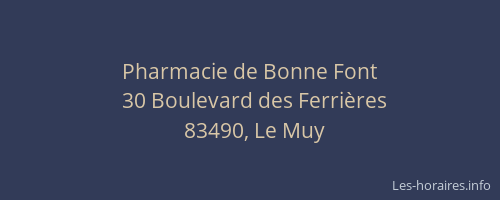 Pharmacie de Bonne Font